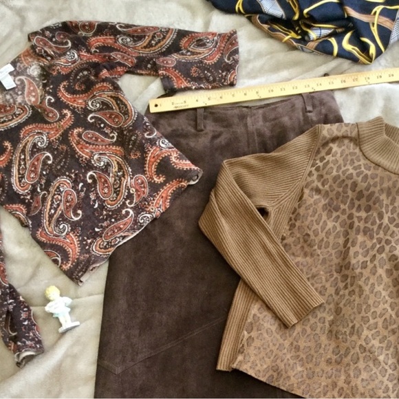 LINEN  Vintage 13” High Waist BLACK  Pants Side Zip Black Sz 8  Annie ALEXANDER - Picture 9 of 14